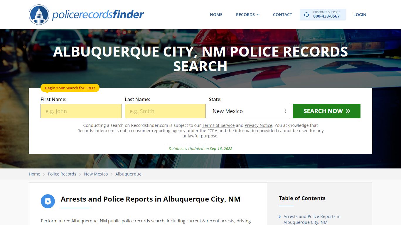 ALBUQUERQUE CITY, NM POLICE RECORDS SEARCH - RecordsFinder