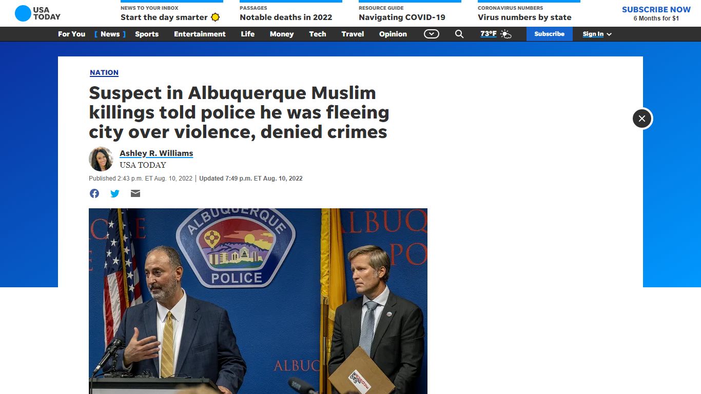 Suspect in Albuquerque Muslim killings told police he was fleeing city ...